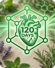 120 Days Product Guarantee badge with blue text on a white background