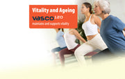 Advertisement for Vasco120 with people exercising in the background